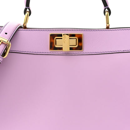 Fendi Vitello Seta Shiny Nappa Plexiglass Small Peekaboo I SEE U Satchel Violetta 9 of 11