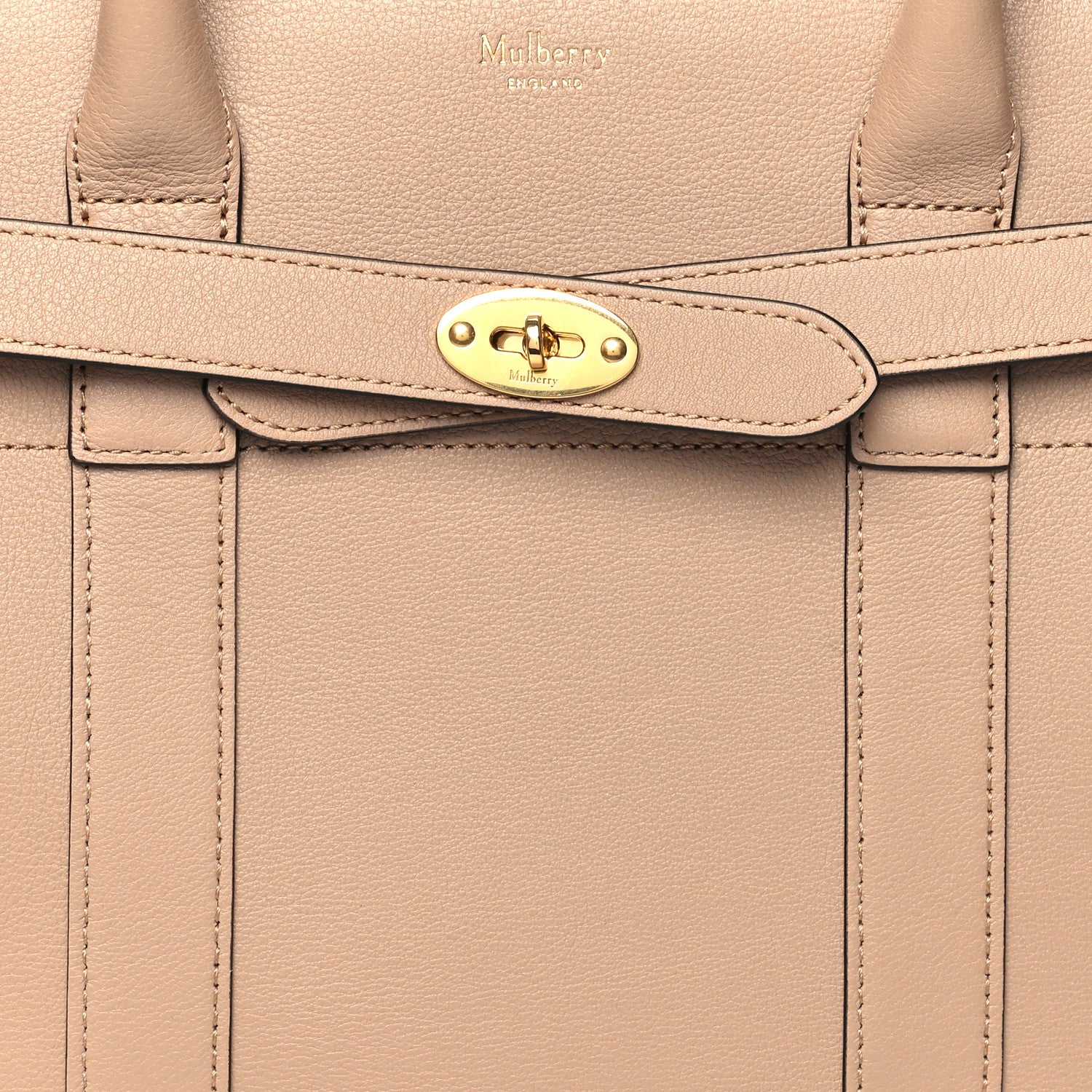 Mulberry Micro Classic Grain Calfskin Small Bayswater Zip Tote Maple 7 of 11