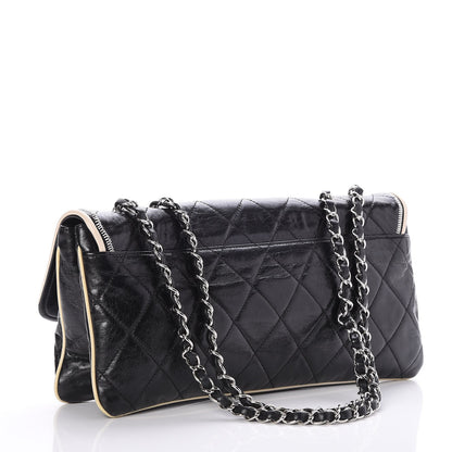 Chanel Lambskin East West Mademoiselle Flap Black 3 of 7
