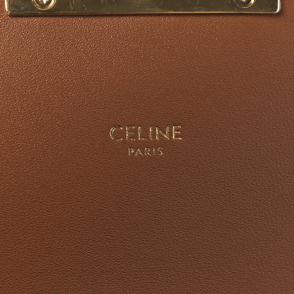 Celine Triomphe Canvas Calfskin Medium Triomphe Bag Tan 7 of 10