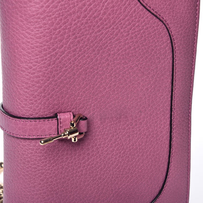 Gucci Pebbled Calfskin Piston Broadway Evening Bag Fresia Rose 8 of 8