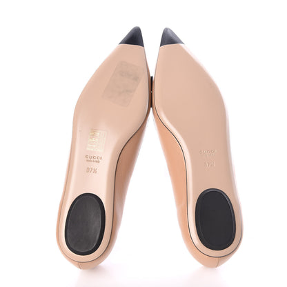Gucci Malaga Kid Moody Bee Flats 37.5 Pink Apricot Black 5 of 9