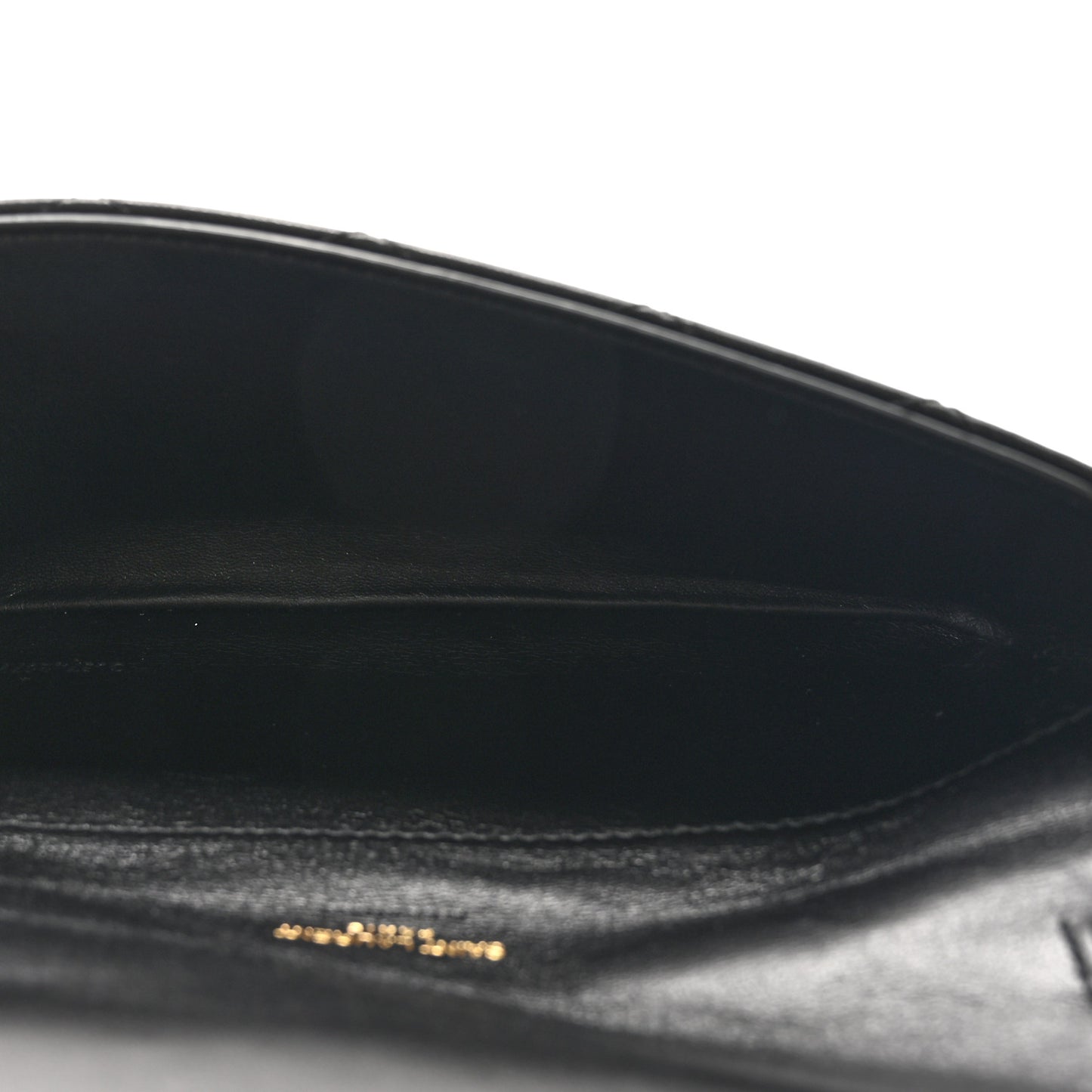 Lambskin Quilted Gaby Phone Holder Crossbody Bag Black