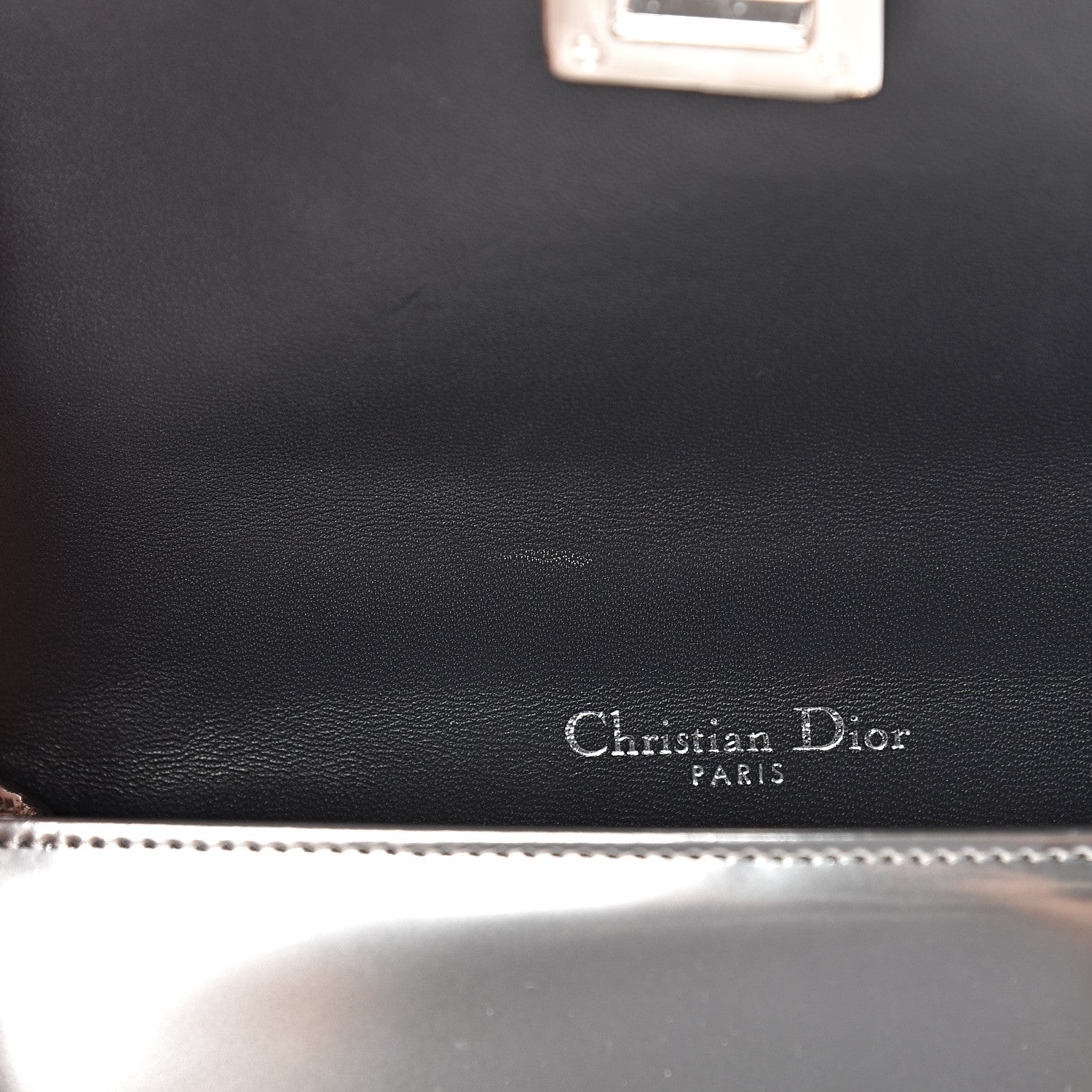 Christian Dior Metallic Patent Micro-Cannage Mini Diorama Flap Bag Silver 12 of 12