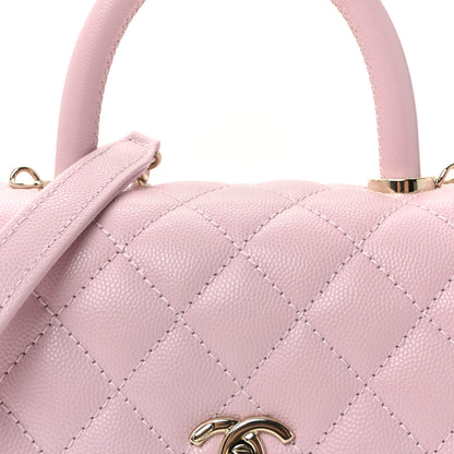 Chanel Caviar Quilted Mini Coco Handle Flap Light Pink 8 of 11