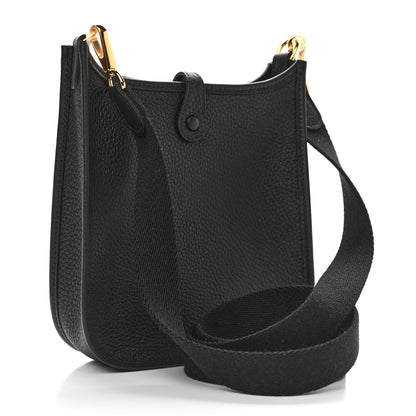 Hermes Taurillon Clemence Evelyne TPM Black 3 of 9