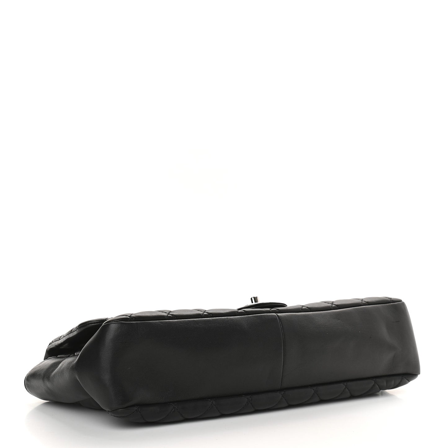 Lambskin Quilted Jumbo Coco Rain Flap Black