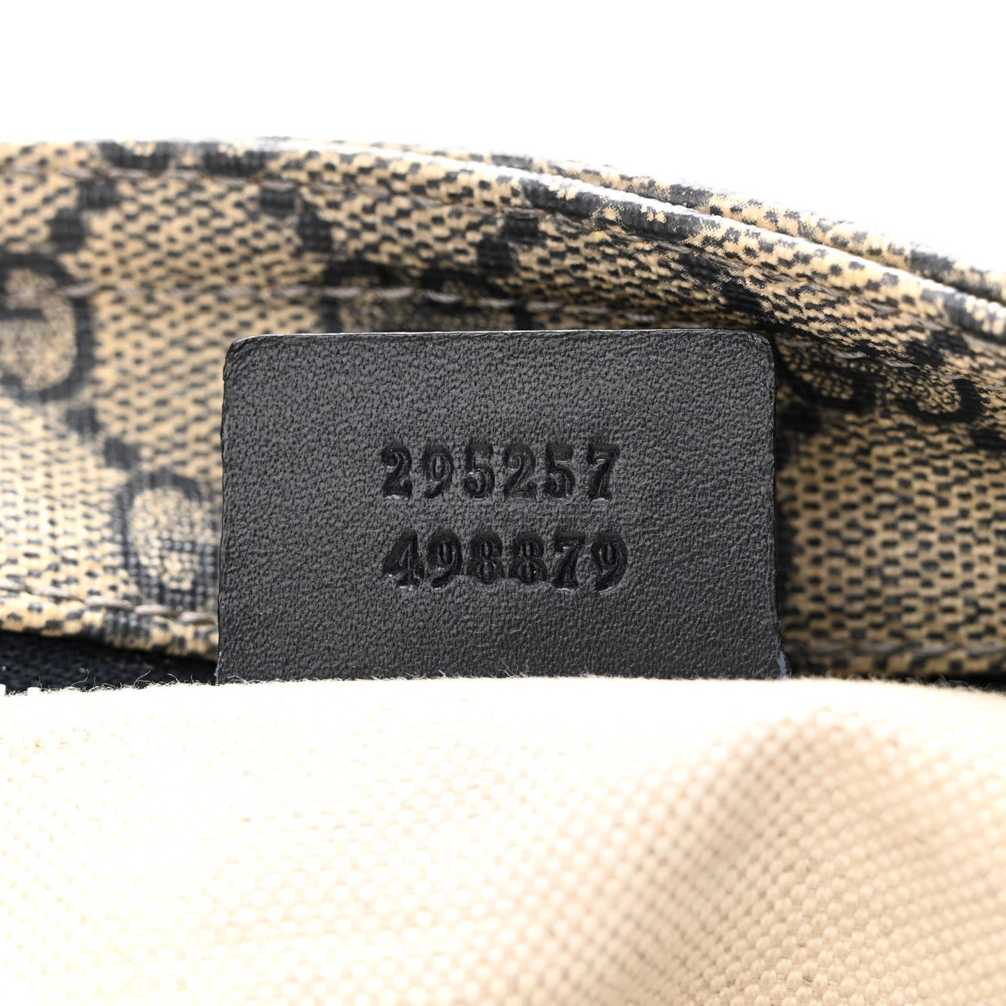 GG Supreme Monogram Small Flat Side Zip Messenger Bag Beige Blue