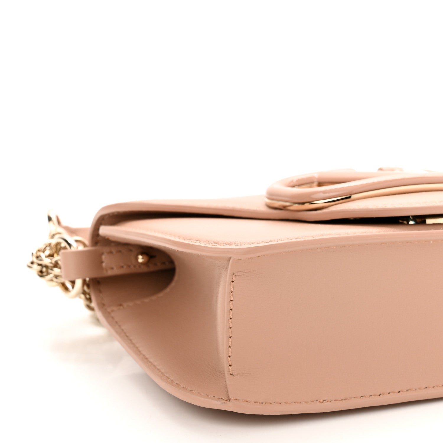 Valentino Garavani Calfskin Enamel Vlogo Small Loco Shoulder Bag Rose Cannelle 9 of 10