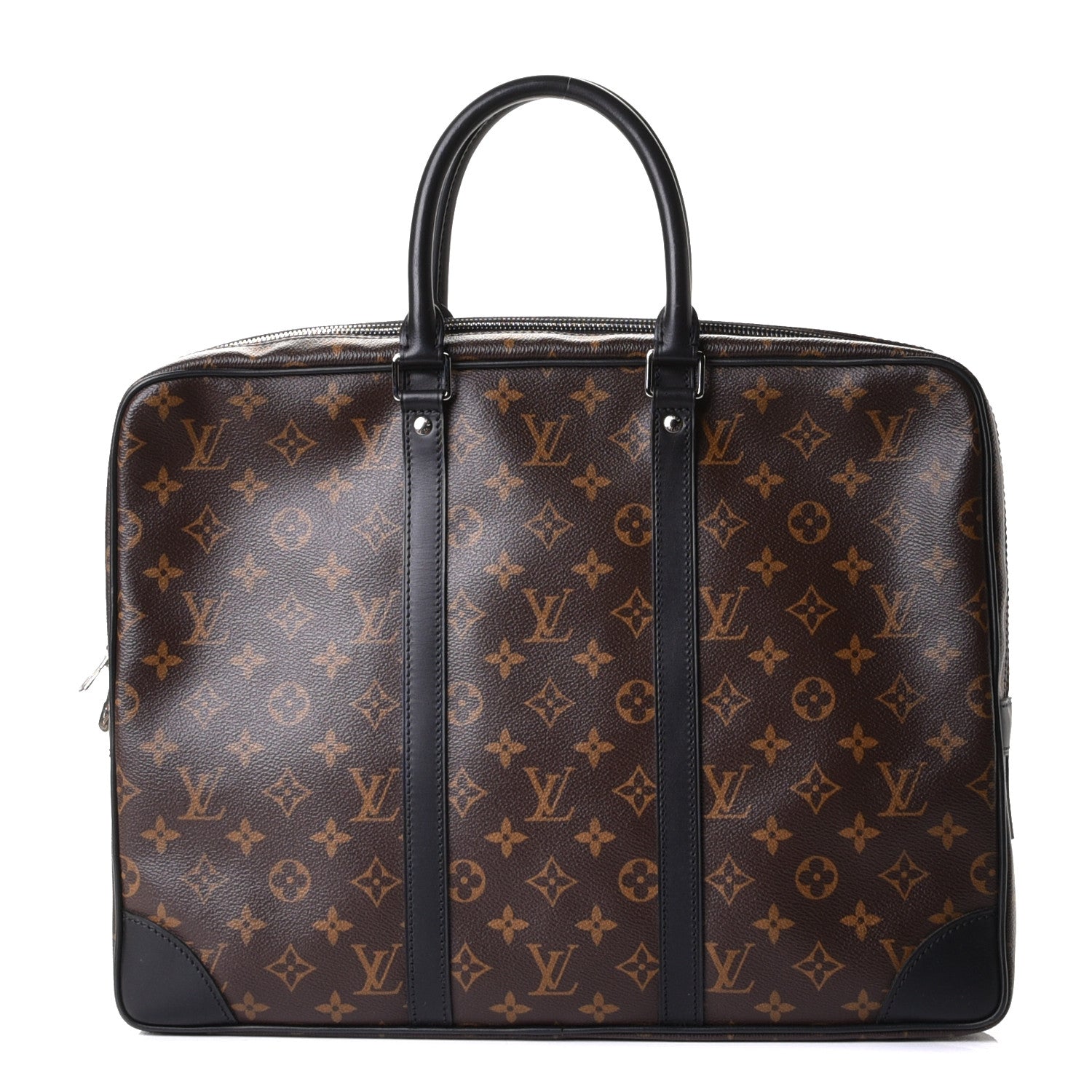 Louis Vuitton Monogram Macassar Porte Documents Voyage Soft Briefcase 1 of 4