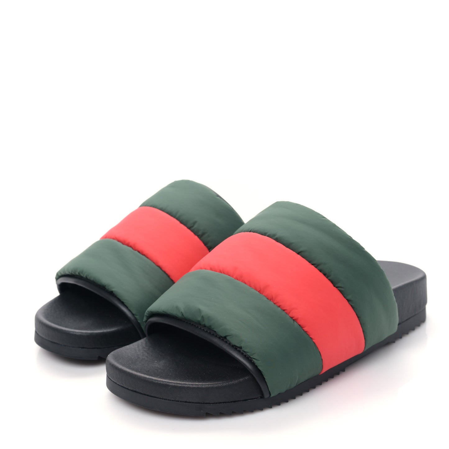 Nylon Web Womens Slide Sandals 39 Black Green Red