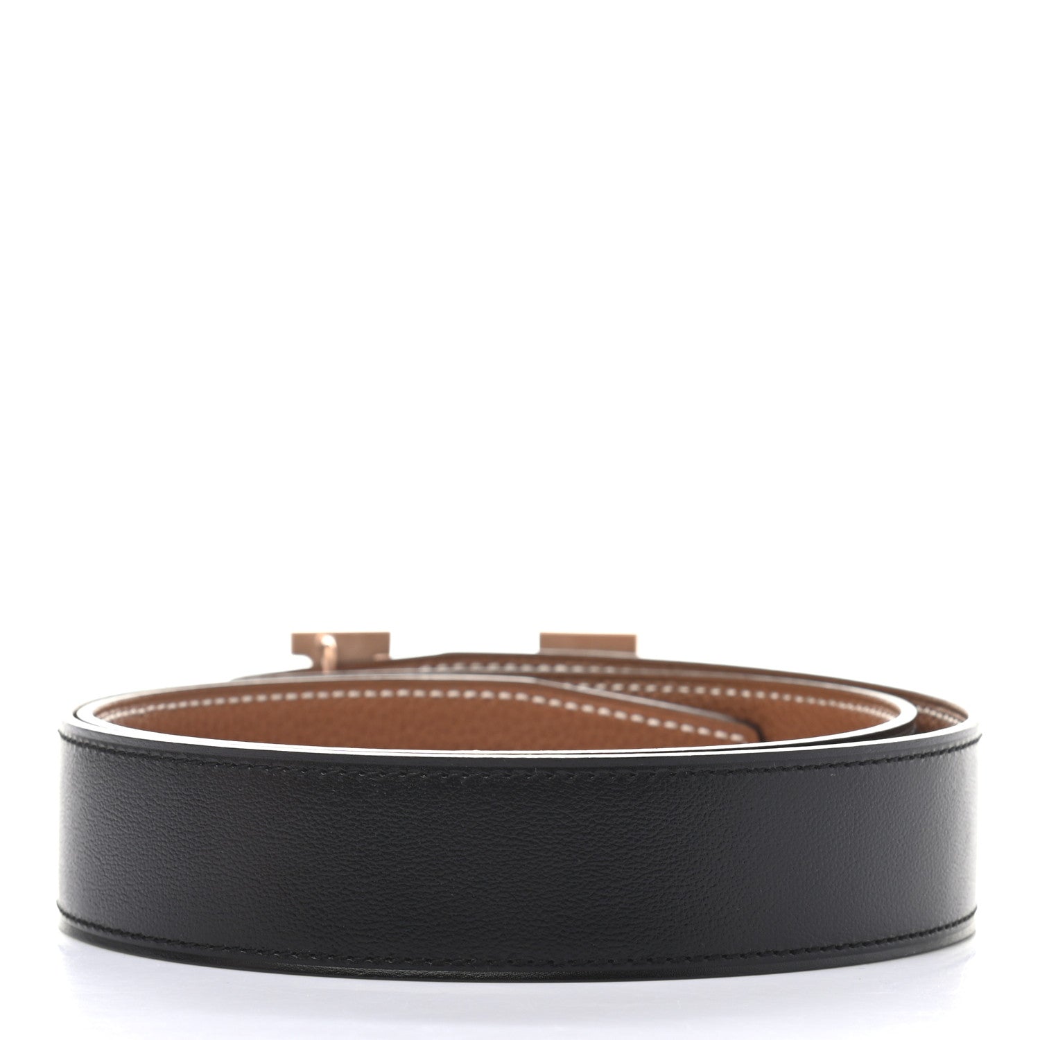 Hermes Swift Togo 32mm H Belt 75 Black Gold 2 of 7