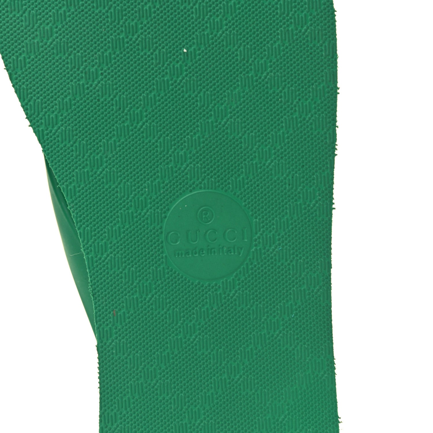 Gucci Rubber Chevron Womens GG Thong Sandals 37 New Shamarock 7 of 10