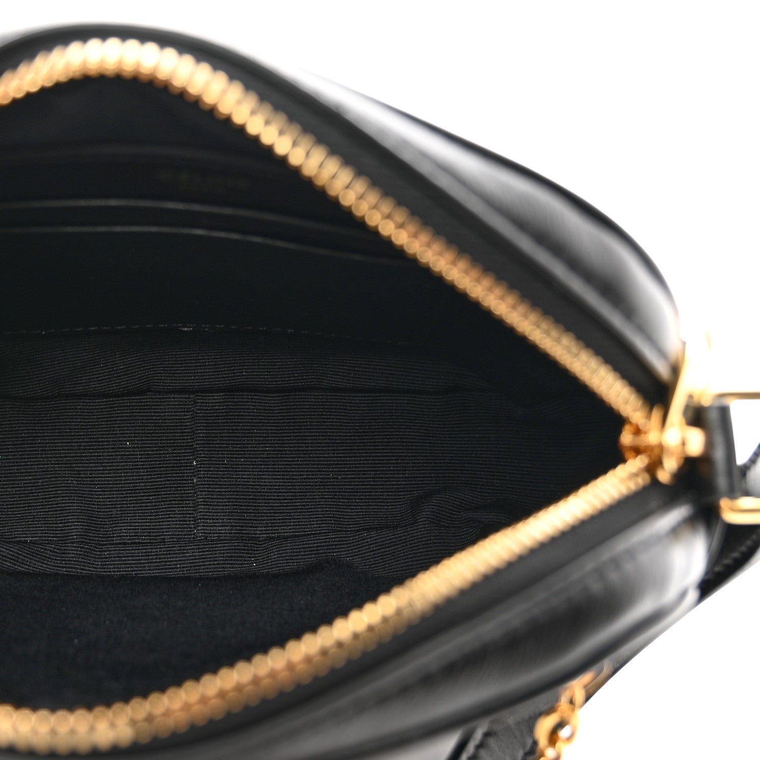 Celine Calfskin Quilted Small C Charm Bag Black 6 of 10