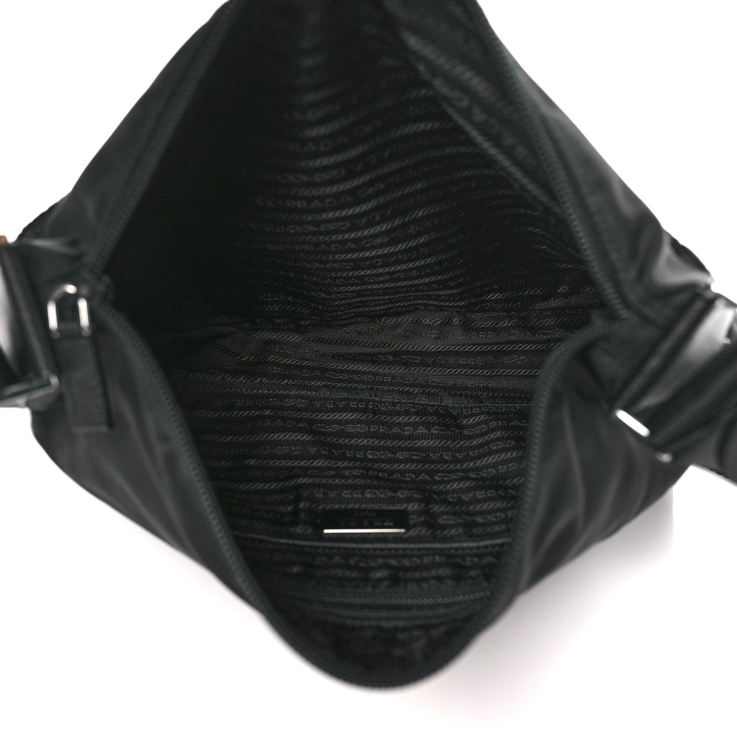 Prada Tessuto Nylon Messenger Bag Black 5 of 9