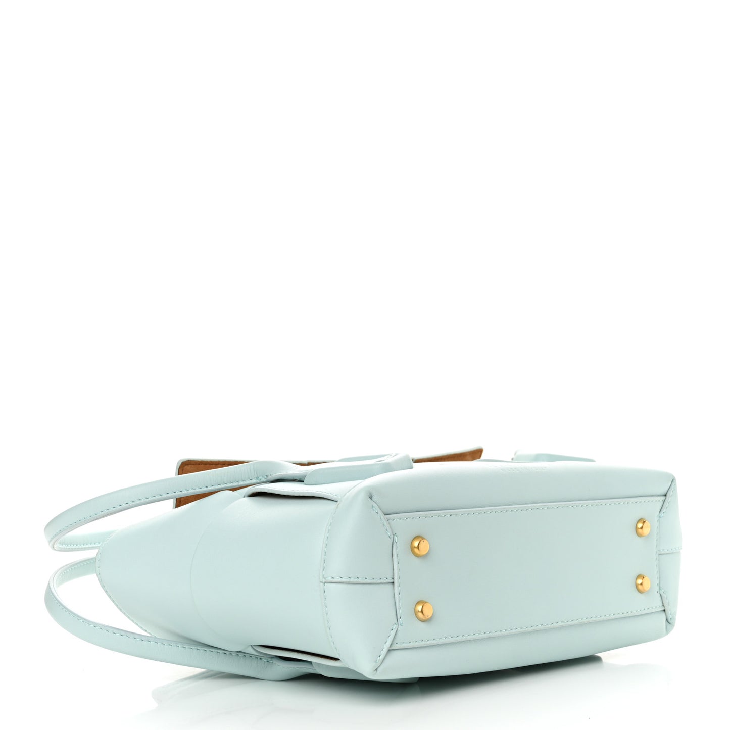 French Calfskin Maxi Intrecciato Small Arco Pale Blue