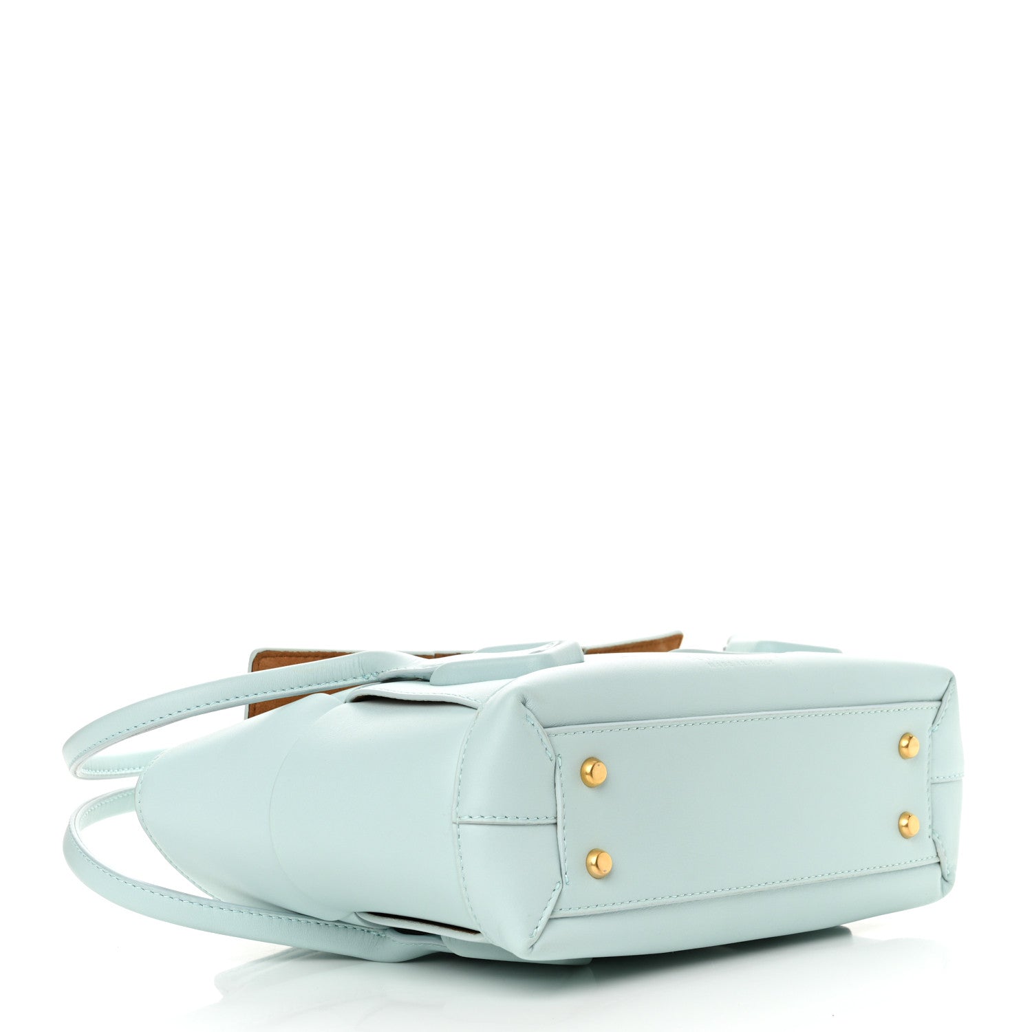 Bottega Veneta French Calfskin Maxi Intrecciato Small Arco Pale Blue 4 of 11