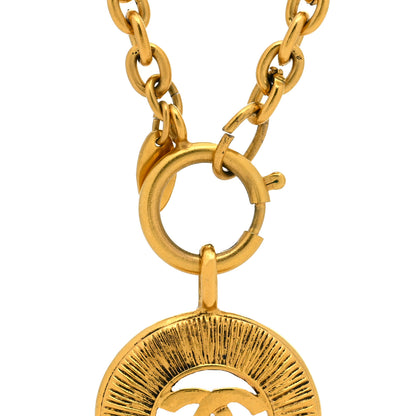 Chanel Chain CC Medallion Necklace Gold 4 of 6