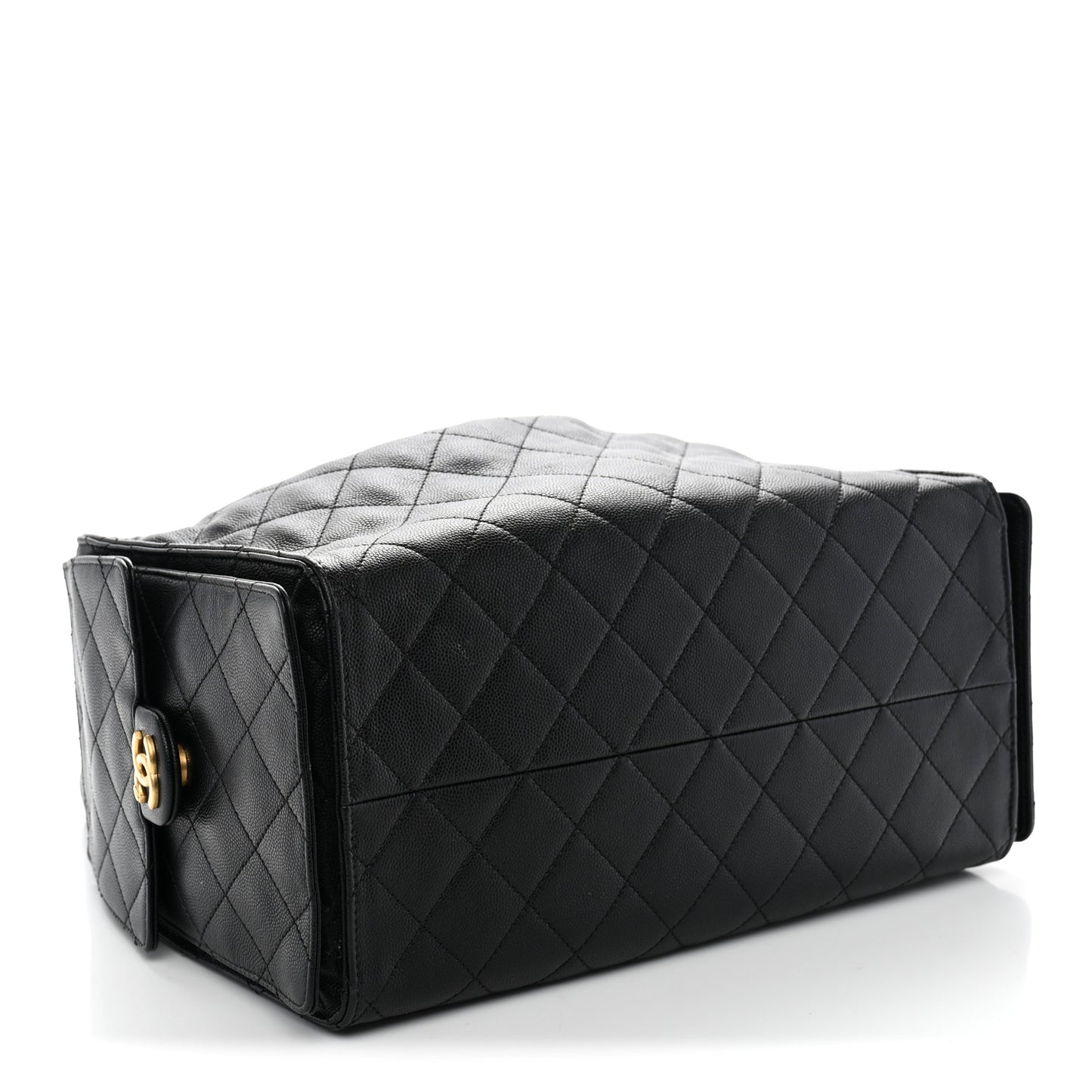 Caviar Quilted Medium Chanel 25 Handbag Black