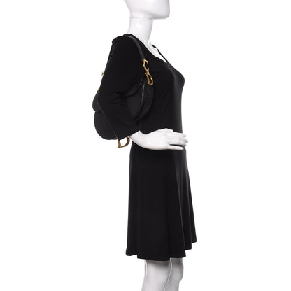 Christian Dior Grained Calfskin Saddle Bag Black 2 of 10