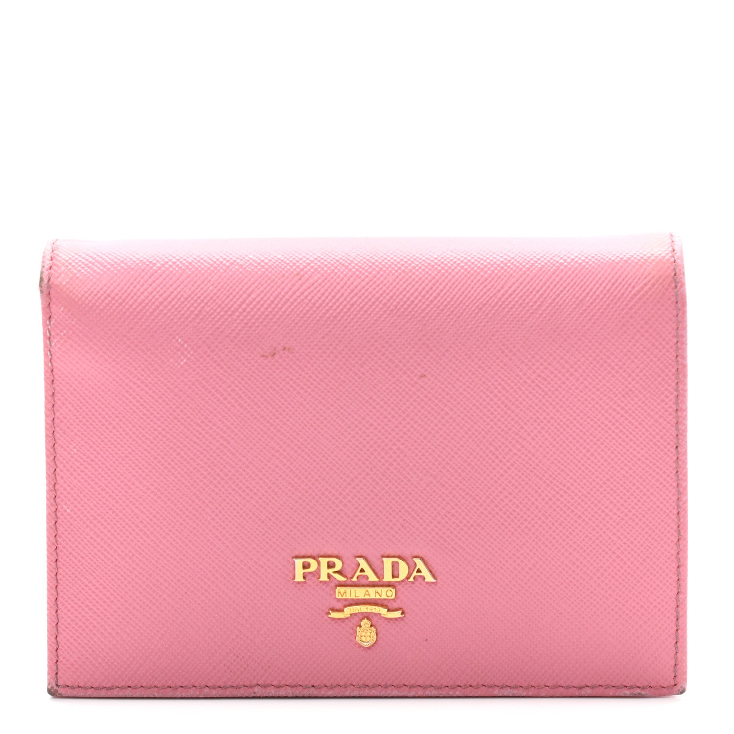 Prada Saffiano Metal Bi-Fold Wallet Petalo 1 of 8