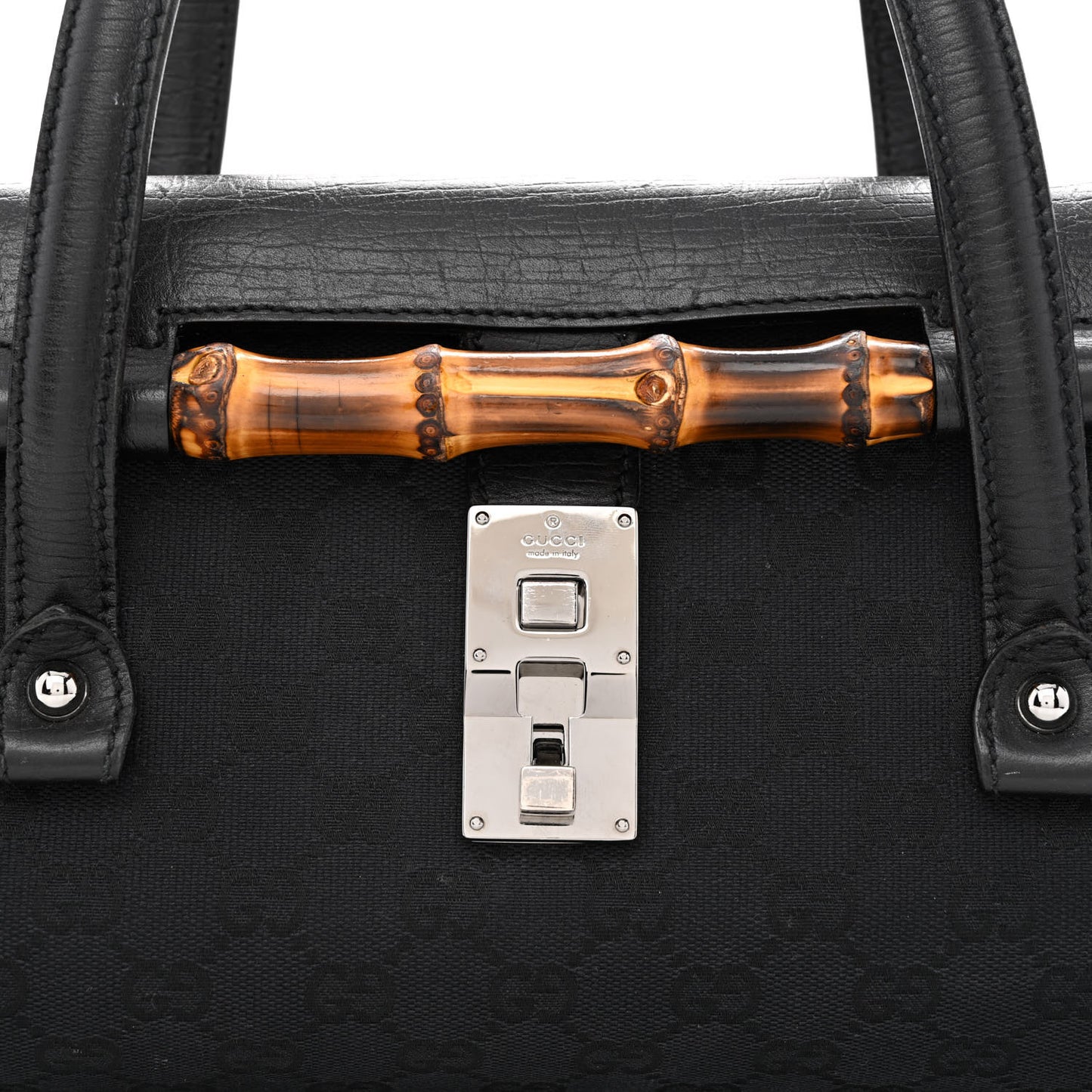 Monogram Bamboo Bullet Bag Black