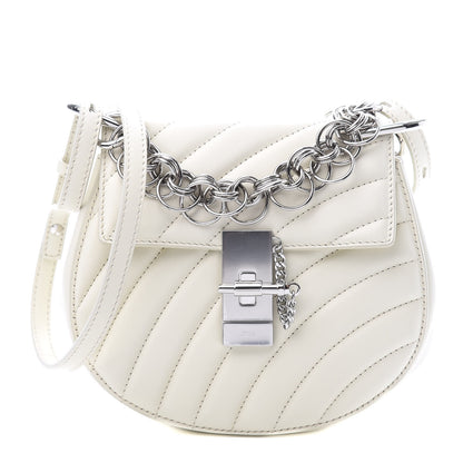 Chloe Calfskin Quilted Mini Drew Bijou Shoulder Bag Natural White 1 of 9