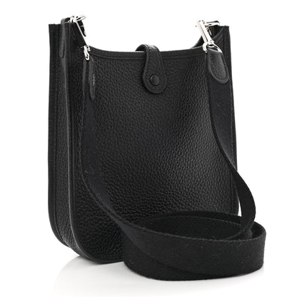 Hermes Taurillon Clemence Evelyne TPM Black 3 of 11