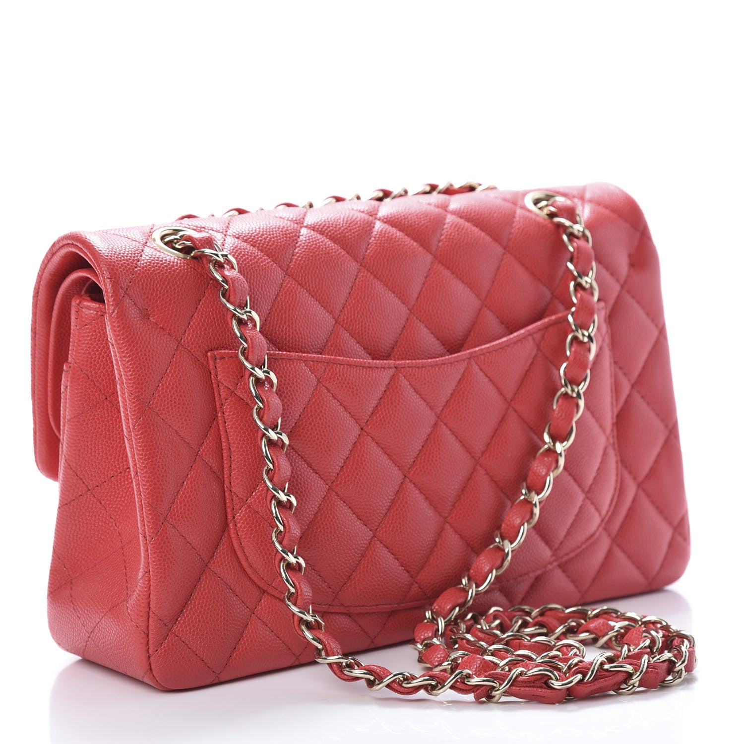 Chanel Caviar Quilted Small Double Flap Red 3 of 10