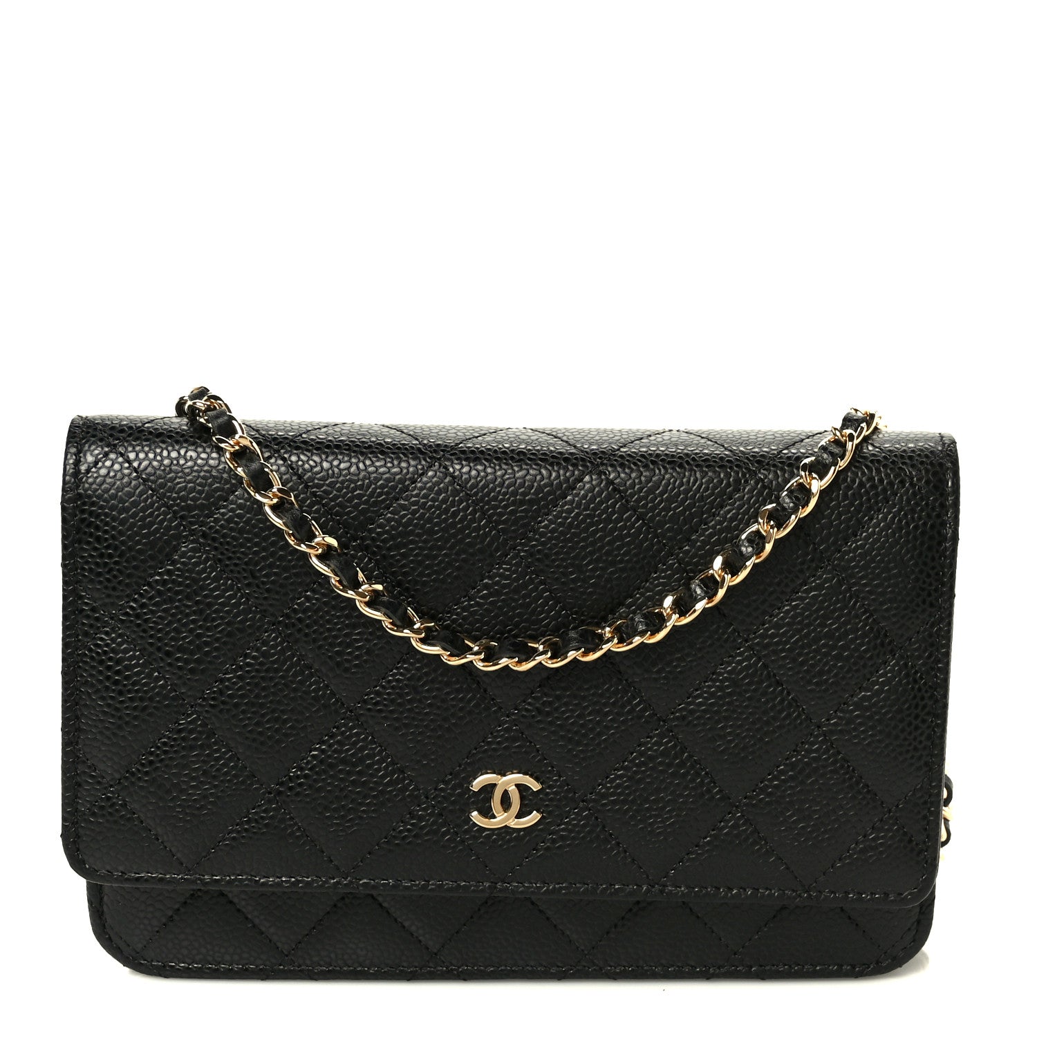 Chanel Caviar Quilted Wallet on Chain WOC Black 2 of 21