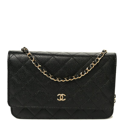 Chanel Caviar Quilted Wallet on Chain WOC Black 2 of 21