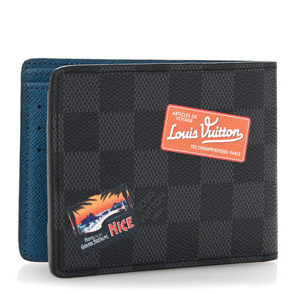 Louis Vuitton Damier Graphite World Tour Multiple Wallet Blue 3 of 6