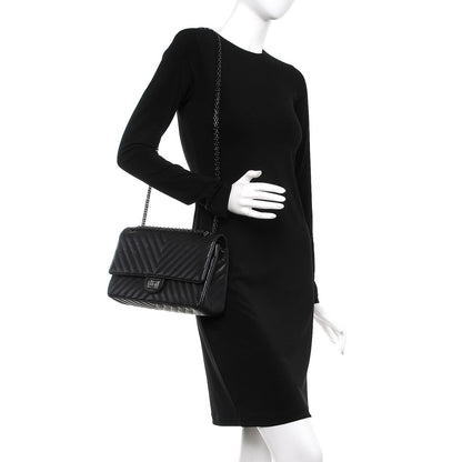 Chanel Sheepskin Chevron Quilted 2.55 Reissue 226 Flap So Black 2 of 20