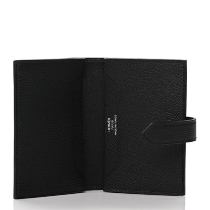 Hermes Epsom Monochrome Bearn Card Holder Wallet Black 5 of 8