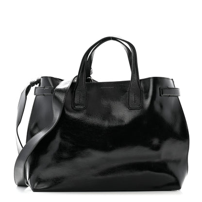 Burberry Shiny Soft Calfskin Medium Banner Tote Tote Black 1 of 11