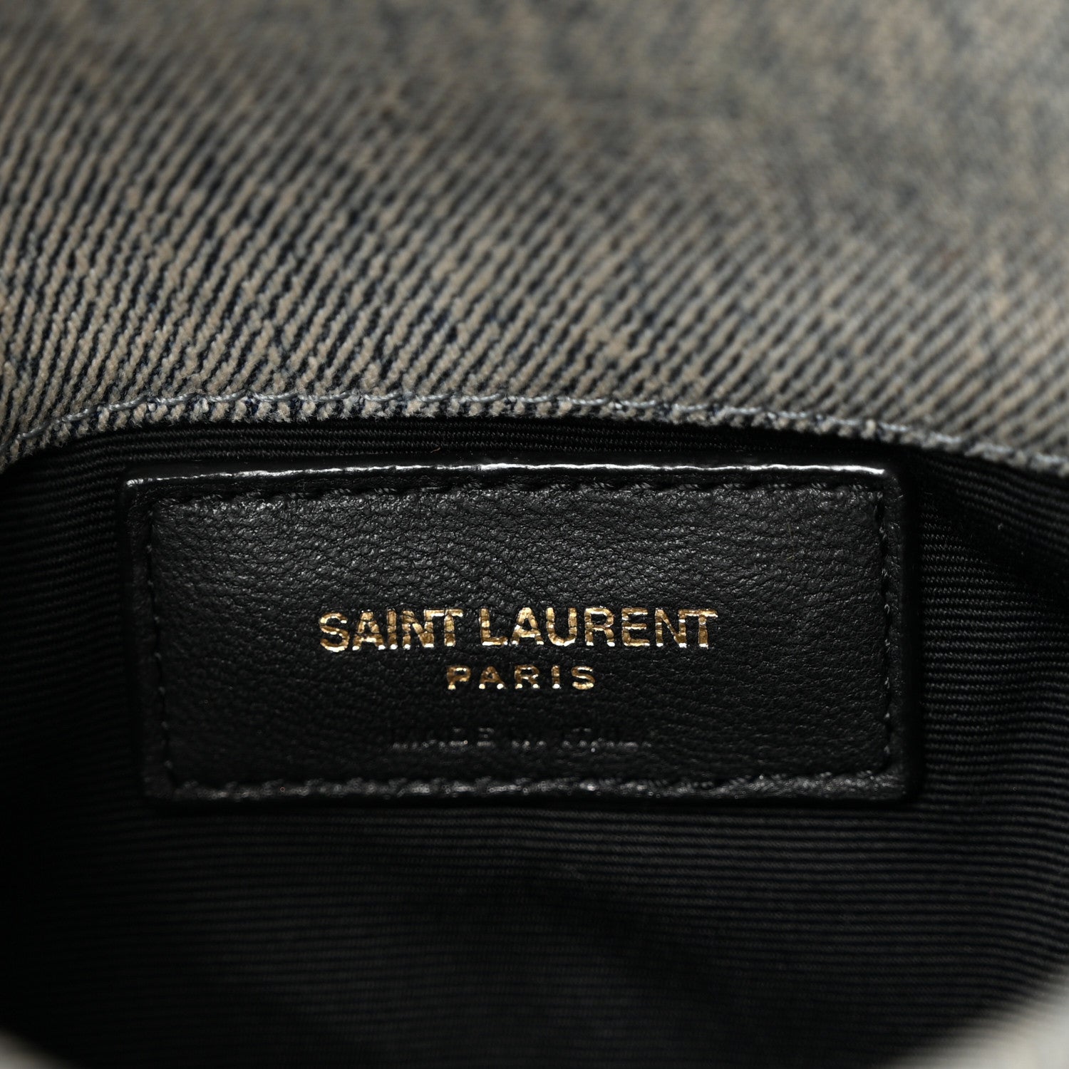 Saint Laurent Denim Quilted Monogram Loulou Puffer Pouch Clutch Blue Gray Light Azur 6 of 7