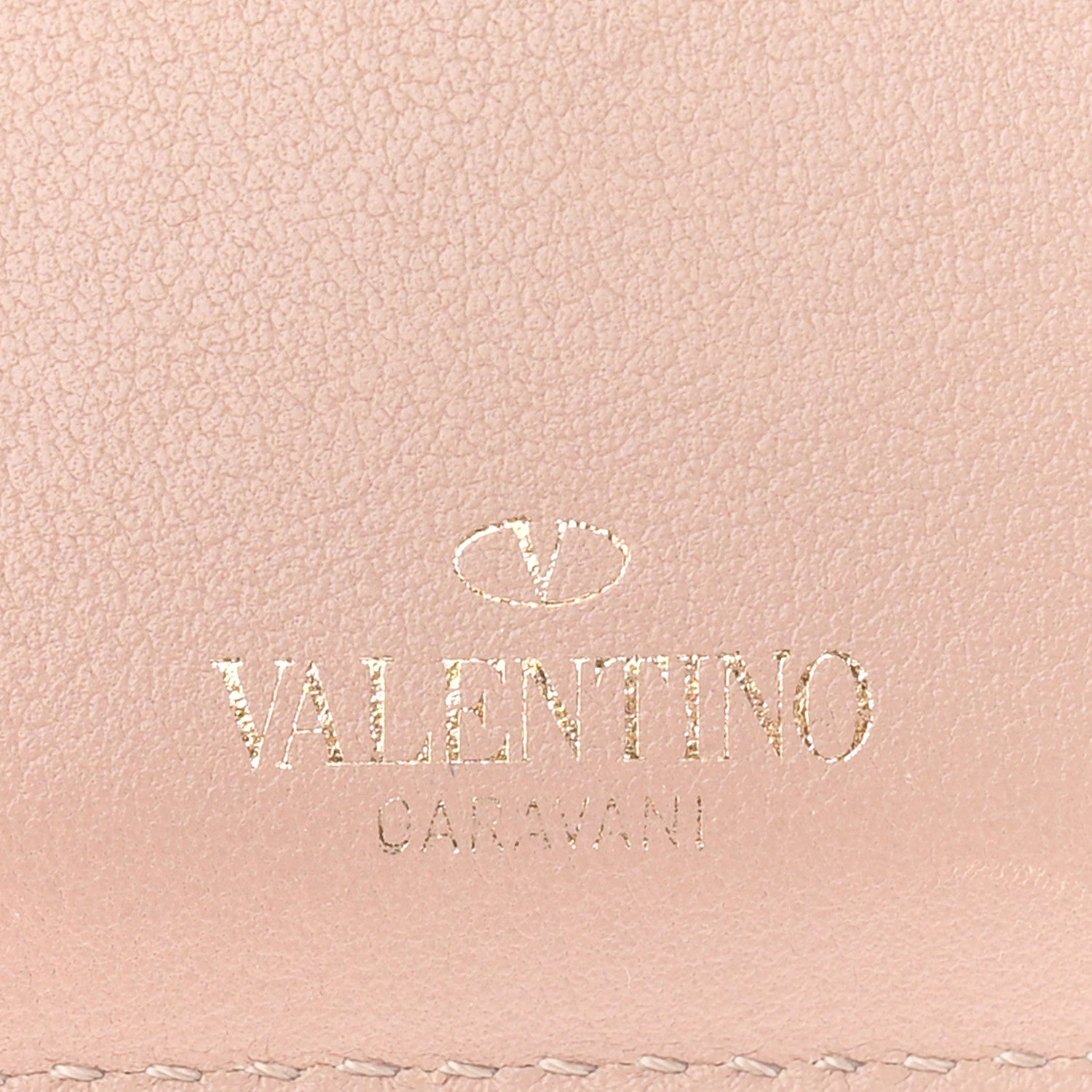 Valentino Garavani Vitello Rockstud Card Holder Poudre 6 of 8