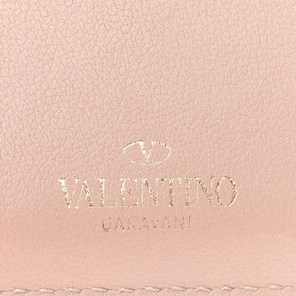 Valentino Garavani Vitello Rockstud Card Holder Poudre 6 of 8