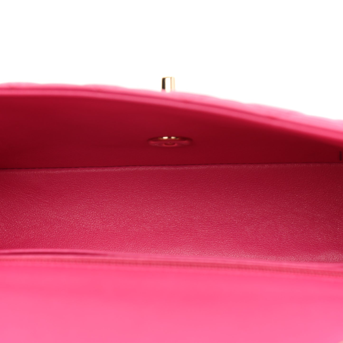 Lambskin Quilted Mini Rectangular Flap Fuchsia