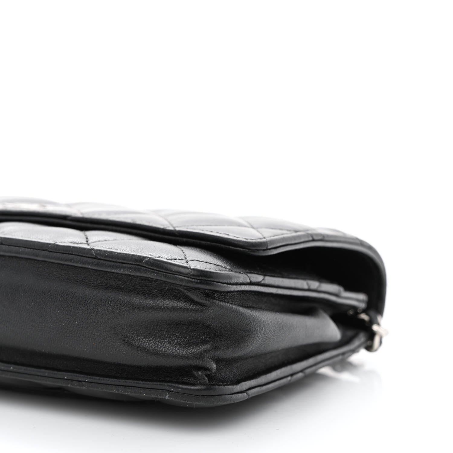 Chanel Lambskin Quilted Wallet On Chain WOC Black 11 of 11