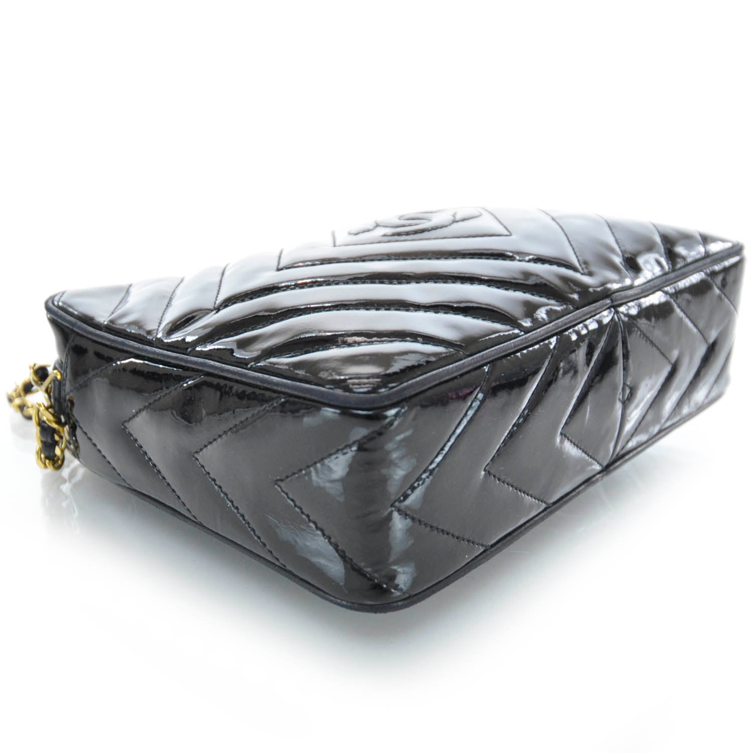Chanel Patent Tassel Camera Case Black 4 of 10