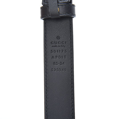 Gucci Calfskin Crystal Double G 30mm Belt 85 34 Black 3 of 5