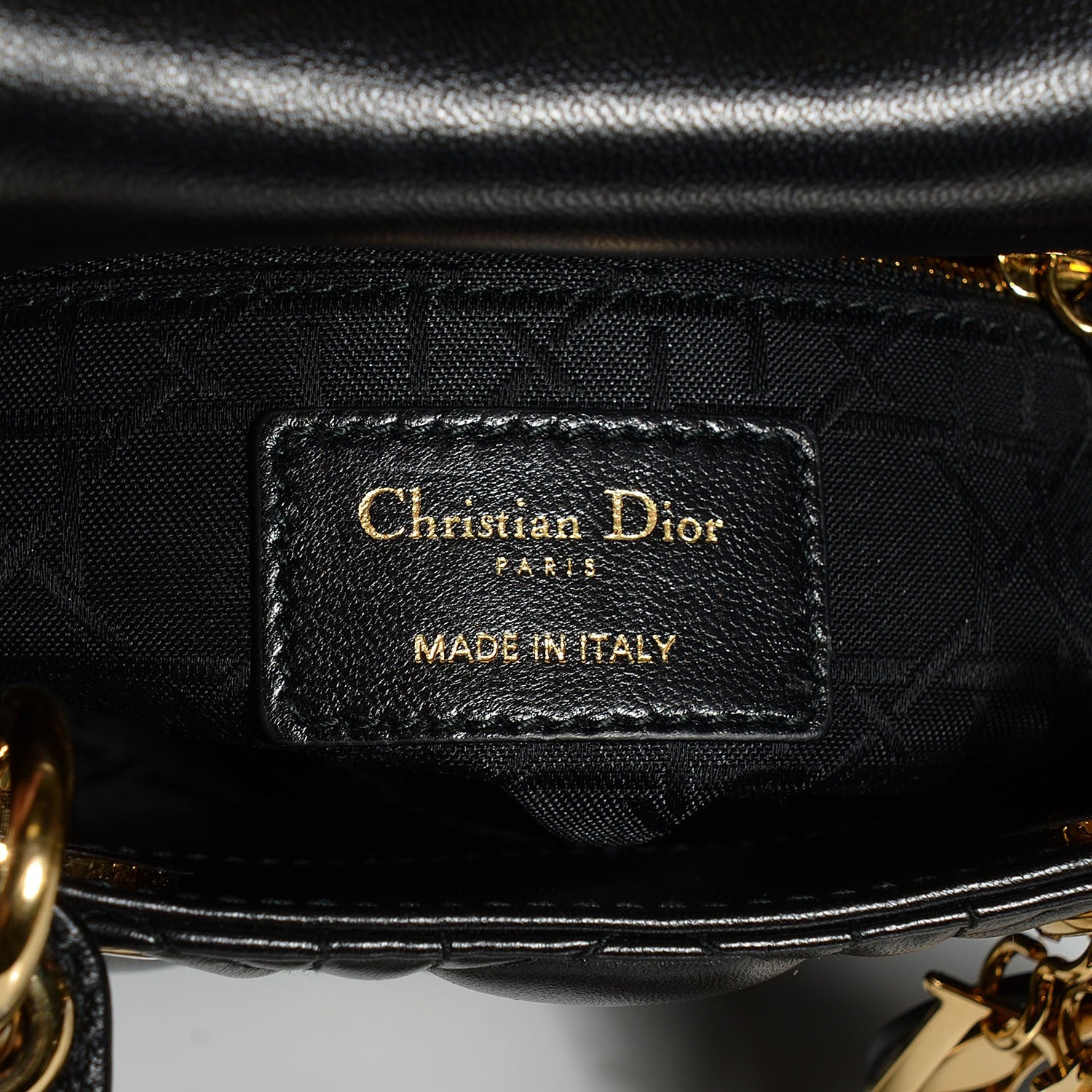 Christian Dior Lambskin Cannage Micro Lady Dior Black 8 of 9