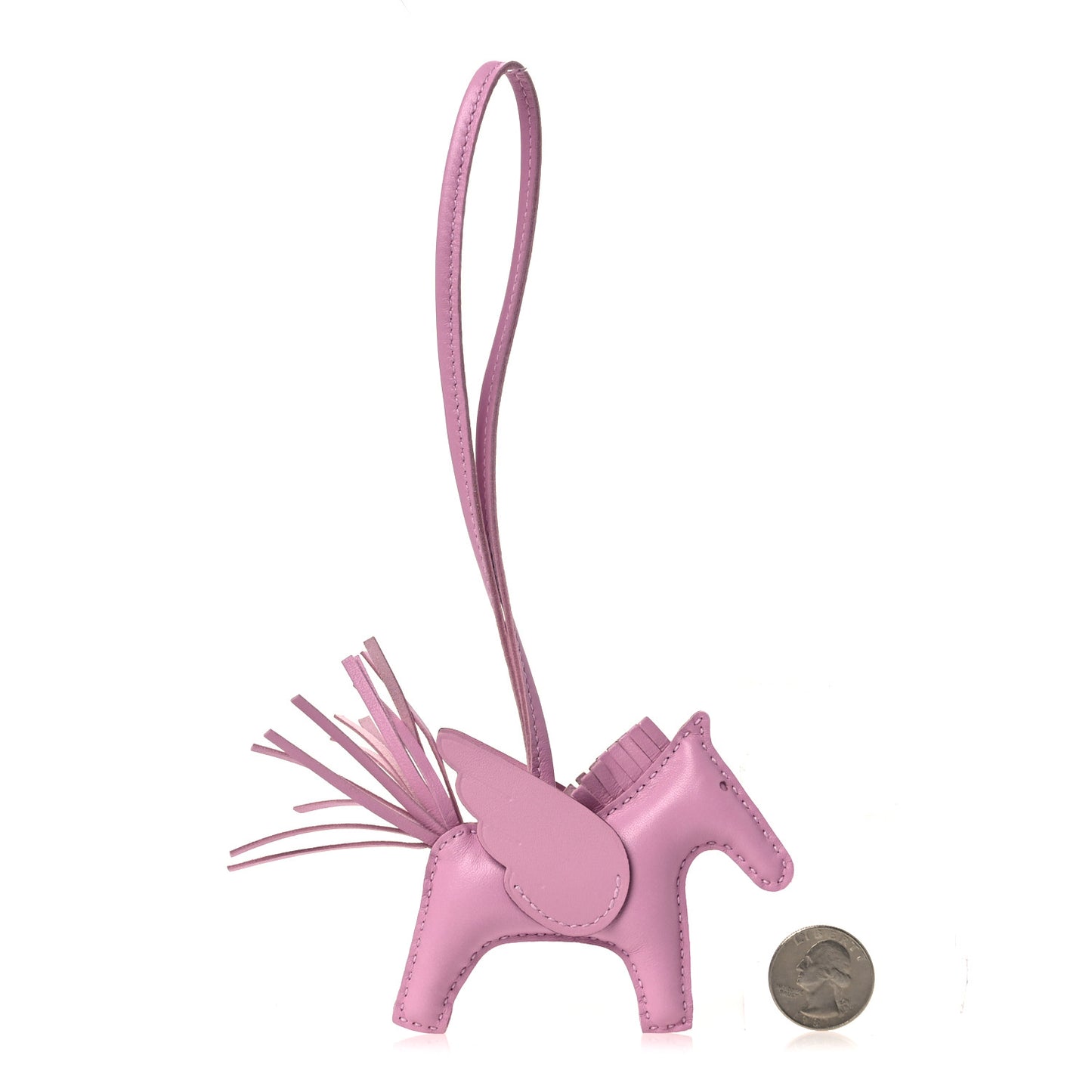 Milo Lambskin Grigri Rodeo Pegase Horse Bag Charm PM Mauve Sylvestre