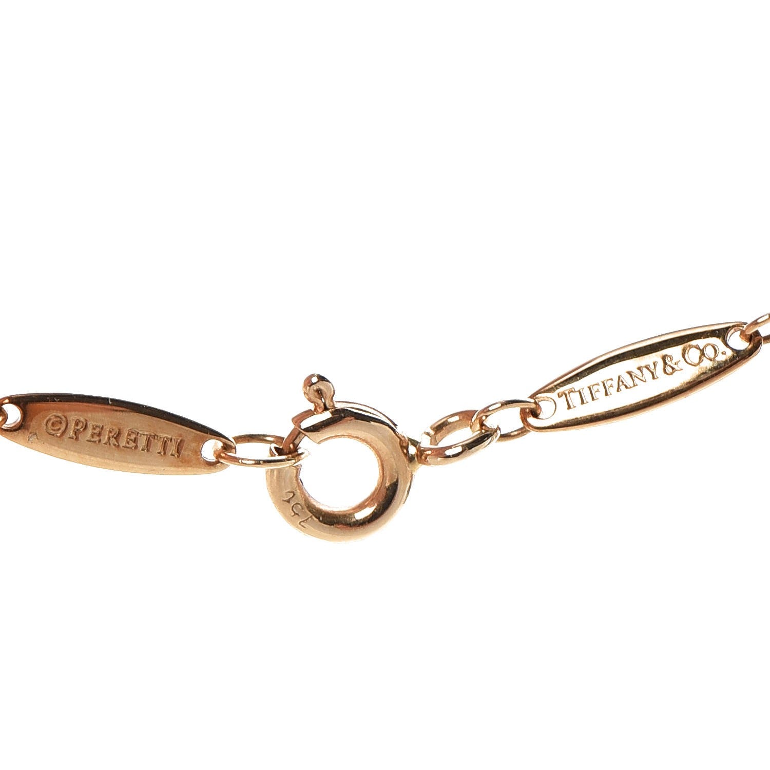 Tiffany 18K Yellow Gold Diamond .25ct Elsa Peretti Diamonds by the Yard Pendant Necklace 7 of 18
