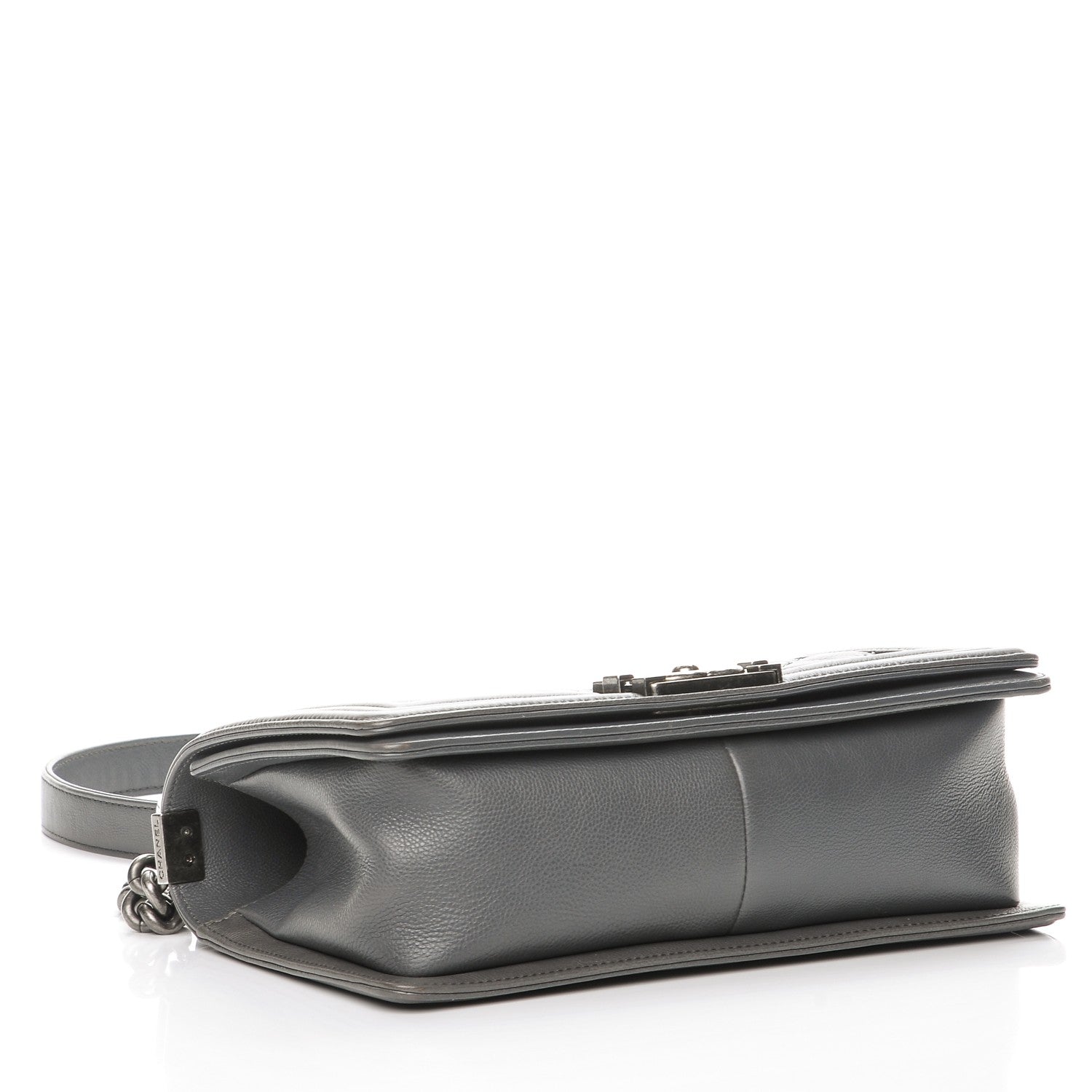 Chanel Calfskin Double Stitch Medium Boy Flap Grey 4 of 8