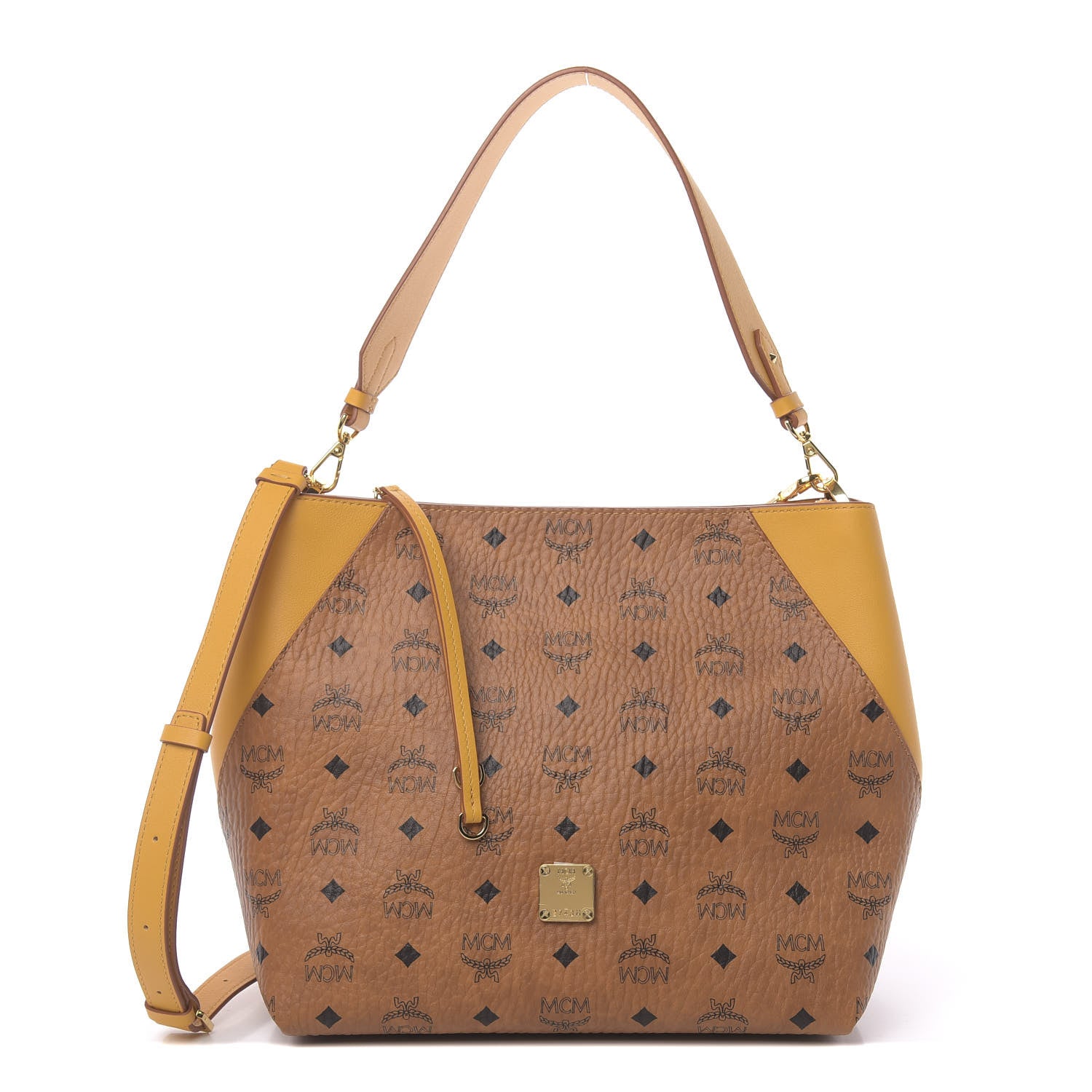 MCM Visetos Medium Klara Hobo Cognac Yellow 1 of 10