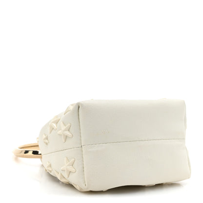 Jimmy Choo Goatskin Micro Star Studded Bon Bon Bucket Bag White 4 of 10