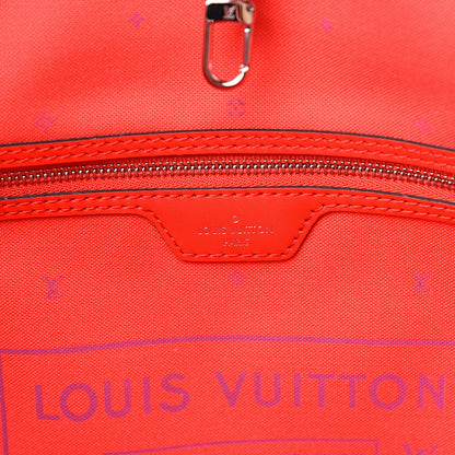Louis Vuitton Monogram Escale Neverfull MM Rouge 6 of 12