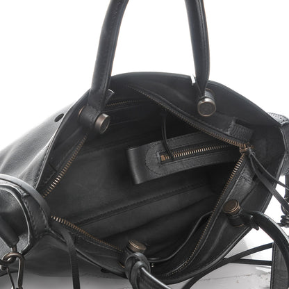 Balenciaga Veau Soyeux Perforated Blackout Hardware S City Black 5 of 7